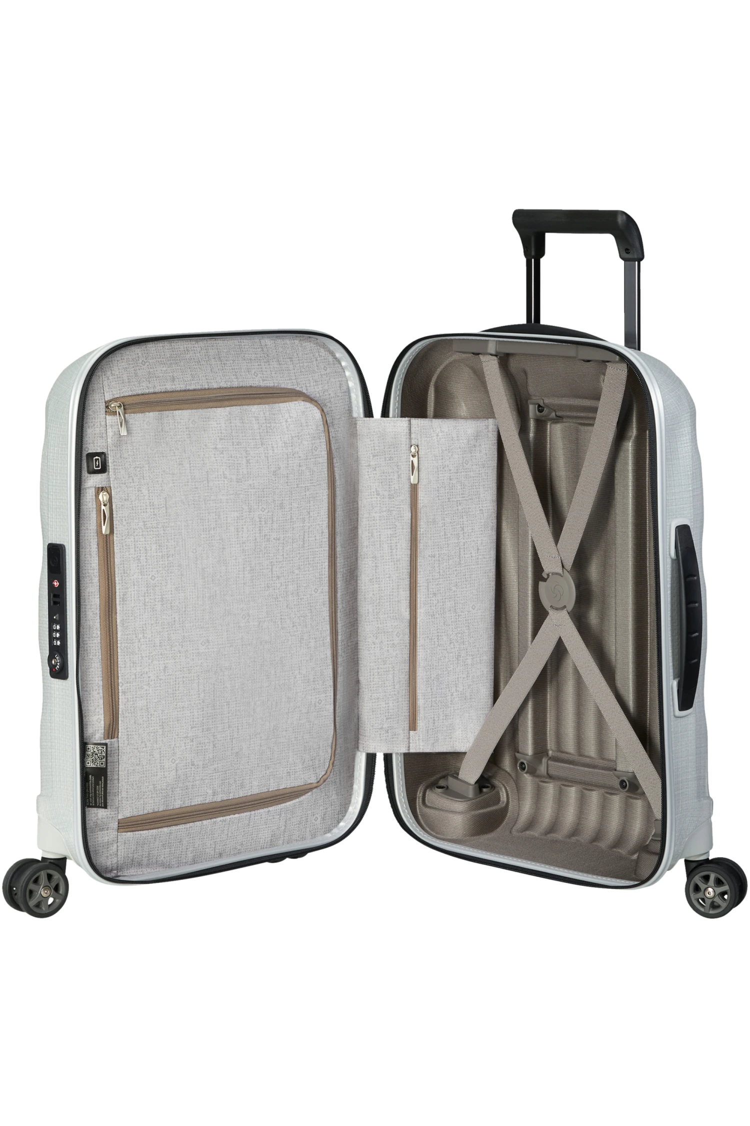 Samsonite C-Lite Valise à 4 Roues 55cm - Blanc Cassé – Image 2